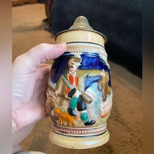 Handcrafted Ceramic Beer Stein with Lid